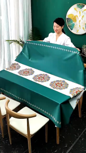 Table Cloth Cover Table Waterproof Antifouling Dining Table Cloth 4/6/8/10 Seaters Table