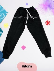 Celana Anak Santai Sweatpant Panjang Training Jogger Premium Olahraga Size S M L XL XXL Laki-laki Cowok Perempuan Usia 1-14tahun Motif Polos Bahan Fleece