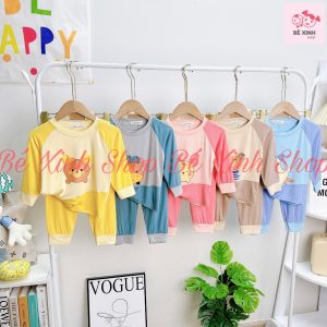 [GIÁ TỐT] Quần áo thu đông bé trai bé gái trẻ em Minky Mom BX91 Đồ bộ dài tay thunlạnh cho bé trai gái DÀI_ĐỘNG_VẬT - Bé Xinh Shop