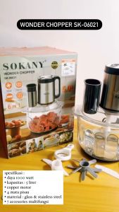 Chopper Blender Penggiling Bumbu Daging Sayuran Buah 6 In 1 Kapasitas 5 Liter Sixma SK-06021