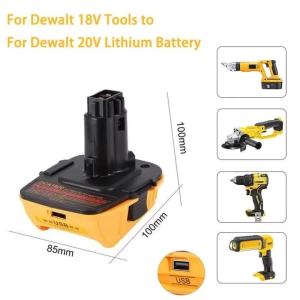 For Dewalt 18V Tools Convert For Dewalt 20V Lithium Battery DCA1820 Battery Adapter Work For Dewalt Max Dcb200 Dcb201 Dcb203