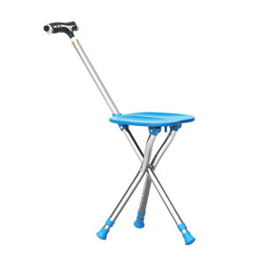 ZHONGLIANG | Elderly Foldable Telescopic Seating Hiking Cane