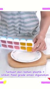 Cetakan Es Batu 14 Kotak Dengan Tutup & Cetakan Puding Agar-Agar Jelly Cokelat Yogurt / Ice Cube Tray 14 Slot Termurah Terbaru Promo