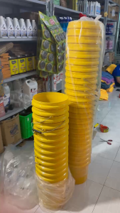Xô Nhựa Vàng 10L Có Quai Xách - CLEAN MART