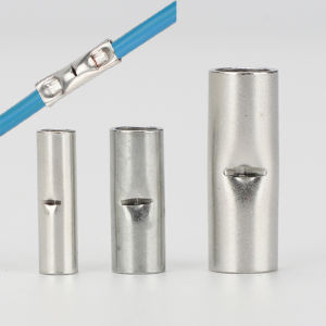 50Pcs Copper Connecting Pipe Wire Joint Small Copper Tube BN2/3.5 Wire middle Butt Electrical Cable Crimp terminal Copper galvanizing Red Copper Non Insulated Cable Sleeve Terminal