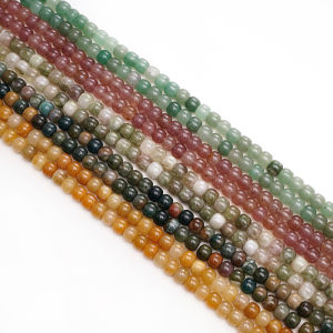 5ชิ้น8X7มม. หินธรรมชาติสีเขียว Aventurine หยกอินเดียสีเหลืองลูกปัดคริสตัลสตรอเบอรี่โอลิวีนสำหรับทำเครื่องประดับต่างหูสร้อยคอ DIY สร้อยข้อมือ