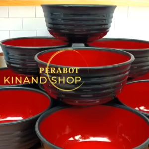 Promo 1 Lusin Mangkuk Seblak Ulir Mangkuk Ramen Merah Tebal 6 Inch