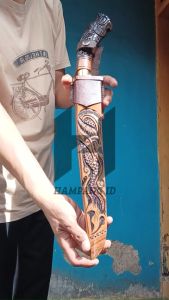 Golok Sembelih Badik Sangket Naga Besar Baja PER Super Tajam