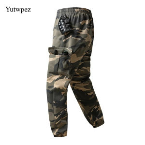 Outdoor Mens Camouflage Cargo Pants Versatile Multi-Pocket Durable Streetwear Joggers Hiking Hunting Fishing Work Casual Pants