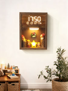 ARTPIONEER | Electronic Perpetual Calendar Wall Clock with Glowing Creative Display Shelf Function
