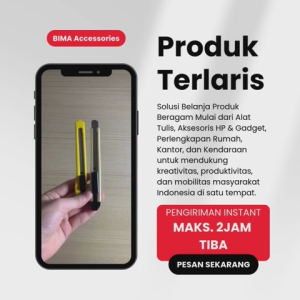 DELI Cutter Pisau Pemotong Kertas Pisau Tajam Anti Karat Dapat Diisi Ulang Auto-Lock System 2052