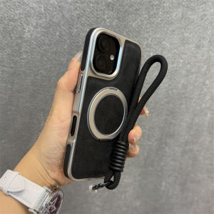 Maglev Leather Texture Phone Case for  16 pro Max Magnetic Absorption Men Women Lightweight Luxury Anti-Fall Personality High-End Feel
