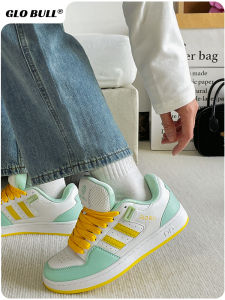Glo Bull Trendy Color Block Bread Shoes Womens Spring 2025 New Thick Bottom Heightening Low Help Board Shoes Casual Sneakers