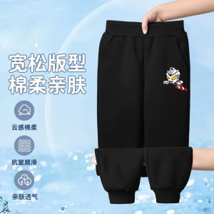 Spring Autumn Thin Casual Loose Cartoon Sports Sweatpants for Boys Outerwear Polyester Long Pants Comfortable Breathable