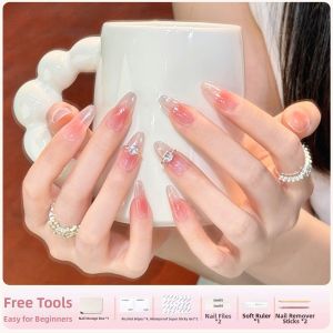GANGHOU | Luxury Bridal Wearable Nails New 2026 Tulip Medium-Long Size