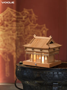 WOGU | Ancient Chinese Architecture Style Wooden Pavilion Lamp Decor