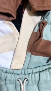 BARUUU Celana Kombinasi Pria/Wanita Warna Mint Kom Cream Motif GROOVY Terlaris Bisa COD!!! Brand Local Bandung Bahan Katun Fleece 280 Tebal dan Lembut