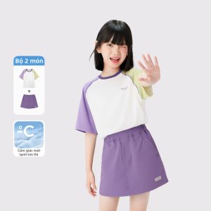 zosee | Bộ Áo Thun Tay Ngắn và Chân Váy Dành cho Bé Gái