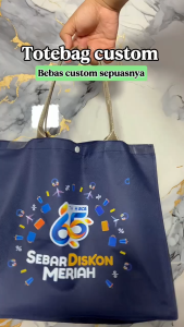 AYM Spesial 1 - Totebag Custom Bahan Polyester D3000 Tebal LARGE – Totebag Mika Tranparan Tas Tote bag Laptop Kuliah Fashion - Tas Belanja Kuliah Seminar Souvenir Bisa Custom Bebas Sablon DTF Printing