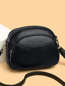 Fashionable Soft Leather Crossbody Bag Womens Single Shoulder Mobile Phone Coin Wallet Multi-Functional Small Square Bag