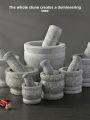 Natural Stone Garlic Smasher Pestle And Mortar Herb Grinder Home Use Garlic Mortar Peeler Press for Grinding Garlic Paste. 