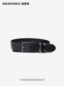Mens Belt Needle Buckle Western Pants Young Design Sensation Small Audience 2024 New Style GoldParko Leather Accessory