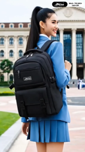 Balo Thời Trang Xbags Black Blue XB3203 Màu Đen Sang Trọng Hiện Đại Chống Nước Chống Sốc Tốt Nhiều Ngăn Đựng Được Laptop 15.6 Inch!
