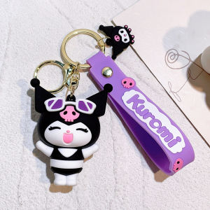 Sanrio Kuromi Keychain - Purple Gothic Anime Keyring Cute Devil Pendant for Bags & Backpacks