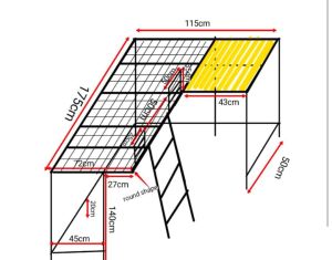 Helper bed/L shape loft bed with mattress customize for helper room singapore/helper bed/store room/utility/bomb shelter