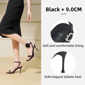 Josiny | Elegant New High Heel Sandals for Women Comfortable Thin Heel