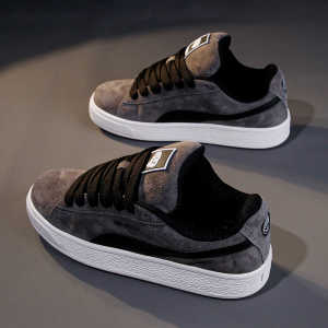 Mens Classic Low-Top Comfortable Casual Board Shoes Retro Versatile Couple Shoes Fashionable round Toe Rubber Outsole