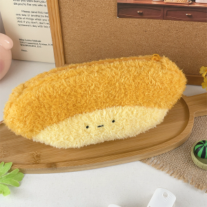 Vegetable plush pen bag cute three-dimensional mushroom doll creative stationery bag student school bag storage pencil carrying