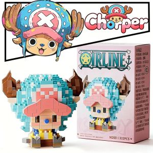 Bandai | New Tony Chopper Bricks Assembly Toys ONE PIECE Figure Sun God Nika Luffy Ace Nami Zoro Model Micro Building Block Toy For Gift*