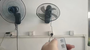 SG 【IN STCOK】Kipas Dinding mounted home restaurant remote control Silent wall fan Pure copper motor Wall Fan