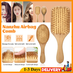 Hair Brush Comb Natural Wooden Bamboo Scalp Massage Hair Growth Rrectangular Square Sikat Rambut Besar Volume Long Hair Brush 木梳子
