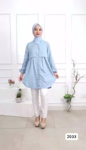 Vioren Long Tunik Atasan Wanita Dewasa Premium Bahan Cotton Yokka One Size
