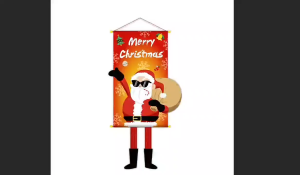 BHQ Christmas Door Banner Backdrop Hanging Decoration Santa Claus Ornaments Wall Pendant Party Supplies