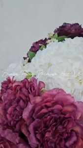 BUNGA ARTIFICIAL PEONY JUMBO ACC 5 CABANG BUNGA PALSU DEKORASI WEDDING PREMIUM
