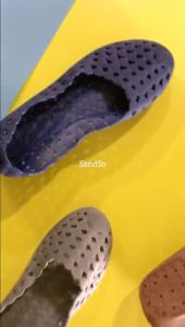 SandSo - 1518 Polos Shoes Sepatu Karet Wanita Perempuan Polos Plain Rubber Empuk Anti Air Selip Licin On Flip Flop Flipper Flat Teplek Slip On Slipper Slide Sol Sole Mule Jelly Rumah Kantor Tapak Balet Slop Selop Dewasa