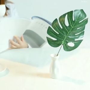 【1-3 Days delivery】1 PCS Artificial Plants Tropical Monstera Palm Leaves Simulation Leaf for Hawaiian Theme Party Decor Home Garden Fake