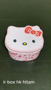 STIPA Set Ikat Rambut Dengan Box Karakter Hello Kitty Hitam Warna Kuncir Kunciran Karet Motif Elastic Hair Band San rio LZ