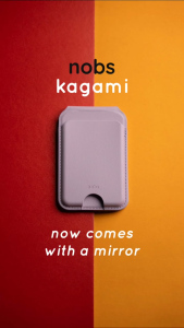 nobs kagami - Magsafe compatible wallet with a mirror (fits up to 4 cards)
