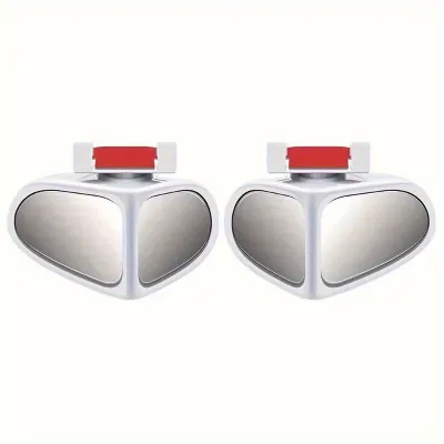 2 Cái/Bộ Gương Chiếu Hậu Góc Rộng HD 360 ° Phụ Kiện Gương Chiếu Hậu Ô Tô Thiết Kế Hình Tam Giác Có Thể Điều Chỉnh
