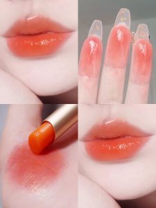 Autumn Winter Orange Jelly Color-Changing Lipstick Resistant to Fading Long-Lasting White-Enhancing for Yellow Skin Lip Makeup