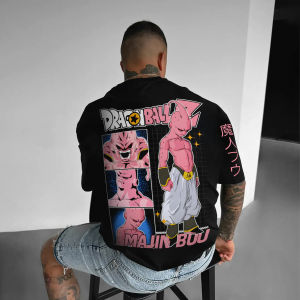 เสื้อยืดคอกลมแขนสั้นลายดราก้อนบอล โกคู ผ้าฝ้าย ระบายอากาศได้ดี สไตล์อเมริกัน สำหรับผู้ชายและผู้หญิง ใส่สบายในฤดูร้อน