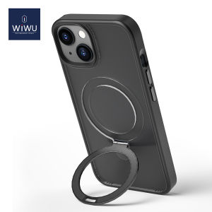 WIWU for iPhone 15 Pro Case with Magnetic Invisible Stand Compatible with MagSafe Shockproof Slim Translucent Matte Ring Phone Cases for Men Women 6.7 Inch 2024