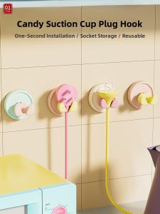 Strong Adhesive No-Drill Plug Holder Hook