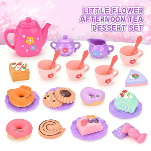 Kids Tea/Pastry Set Toy Simulation Pretend Play Food Playset for Children Montessori Toddler Children Gift Kitchen Girl