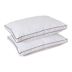 1Pc All‑Season100%Cotton Dust‑Proof PillowMachine WashableGrey Duck Down&Feather FillingSoft Fluffy Neck Support Bed Pillow