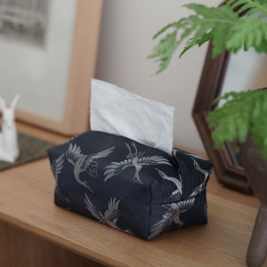 Portable Traditional Pattern Tapestry Fabric Storage Bag Handkerchief Box by Gu Yun Ju Zhi She Long Hawk Chinese Style Home Organizer